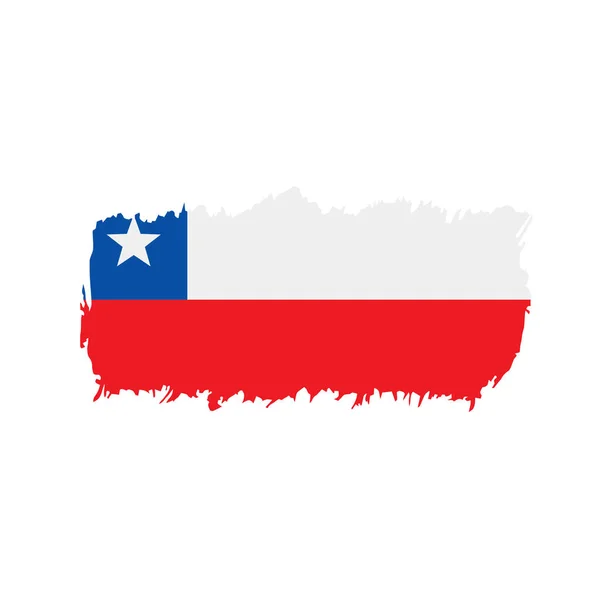 Bandera de Chile, vector de ilustración — Archivo Imágenes Vectoriales