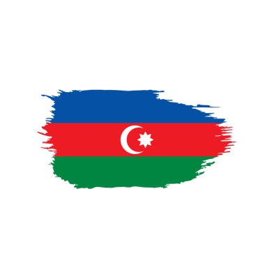Azerbaycan bayrağı, vektör illüstrasyonu