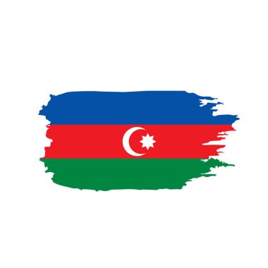 Azerbaycan bayrağı, vektör illüstrasyonu