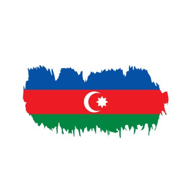Azerbaycan bayrağı, vektör illüstrasyonu