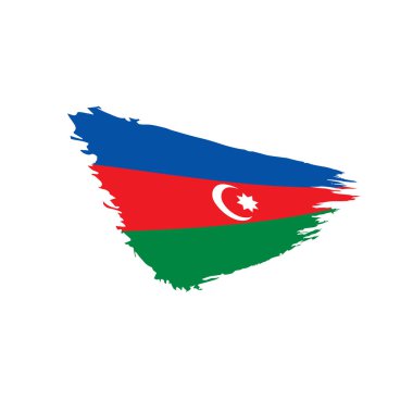 Azerbaycan bayrağı, vektör illüstrasyonu