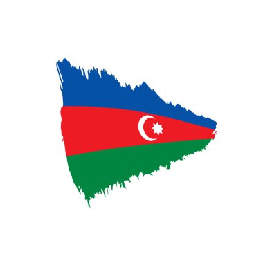 Azerbaycan bayrağı, vektör illüstrasyonu