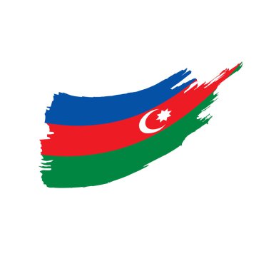 Azerbaycan bayrağı, vektör illüstrasyonu