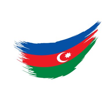 Azerbaycan bayrağı, vektör illüstrasyonu