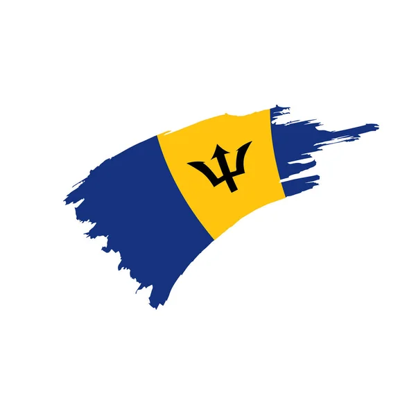 Флаг Барбадоса, векторная иллюстрация — стоковый вектор