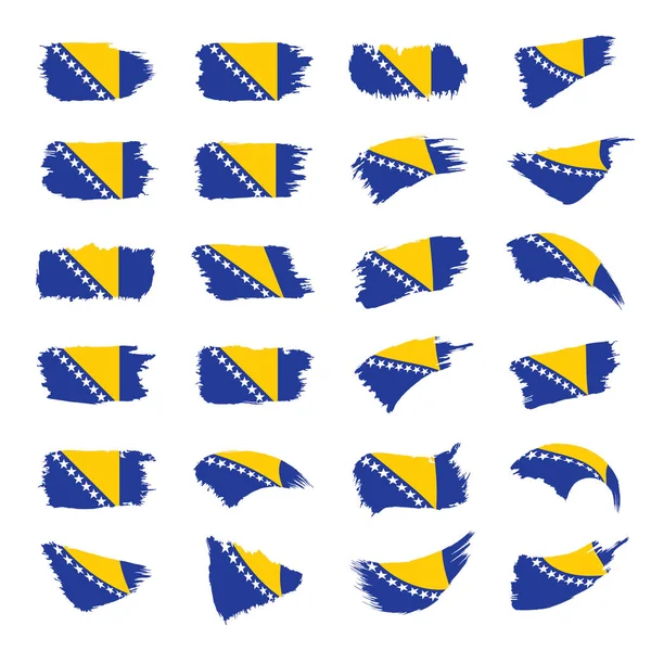 Прапор Боснії і Герцеговини, Векторні ілюстрації — стоковий вектор