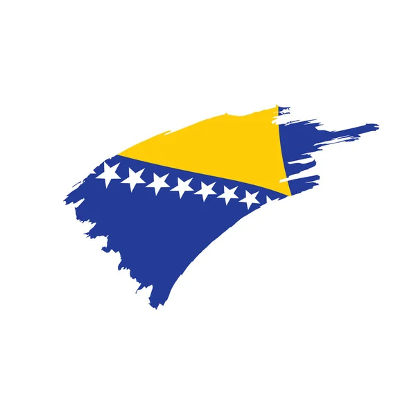 Флаг Боснии и Герцеговины, векторная иллюстрация — стоковый вектор