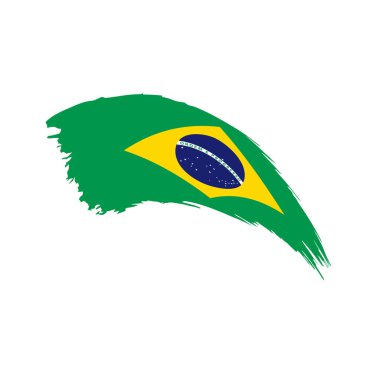 Brezilya bayrağı, vektör illüstrasyonu