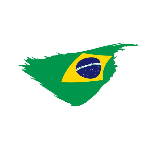 Bandera de Brasil, ilustración vectorial — Archivo Imágenes Vectoriales