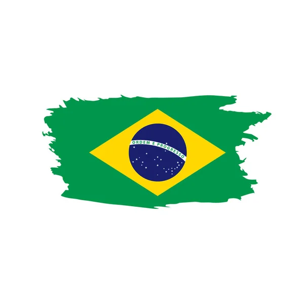 Brazil flag, vector illustration — Stock Vector