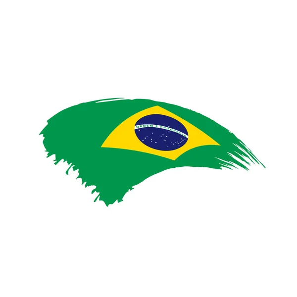 Flaga brazylijska, ilustracja wektora — Wektor stockowy