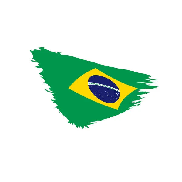 Brezilya bayrağı, vektör illüstrasyonu — Stok Vektör