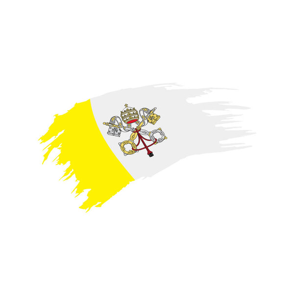 Vatican flag, vector illustration