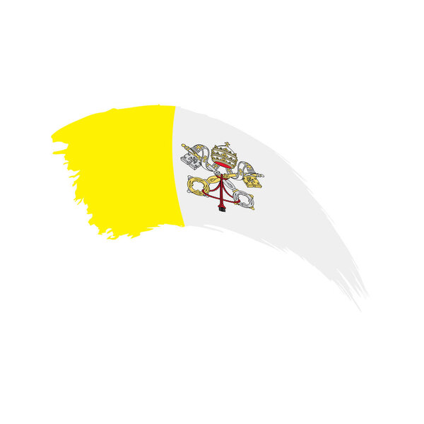 Vatican flag, vector illustration