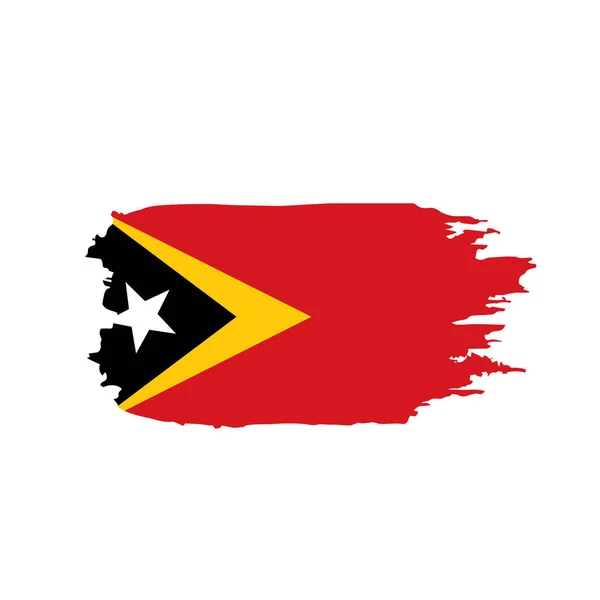 Oost-timor vlag, vectorillustratie — Stockvector