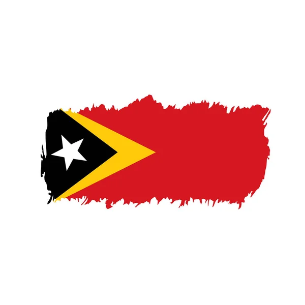 Východního Timoru vlajka, vektorové ilustrace — Stockový vektor