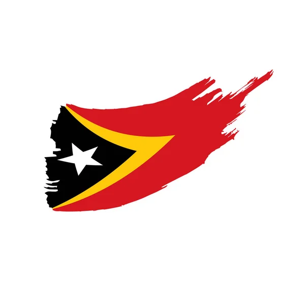 Oost-timor vlag, vectorillustratie — Stockvector