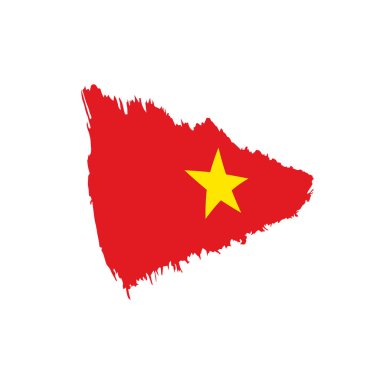 Vietnam bayrağı, vektör illüstrasyonu