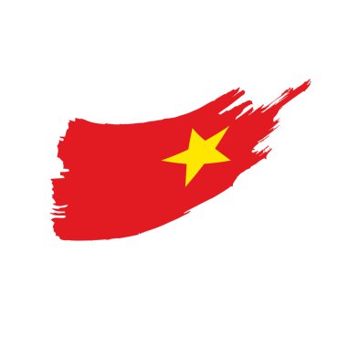 Vietnam bayrağı, vektör illüstrasyonu