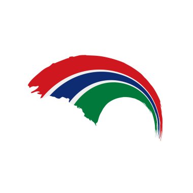Gambiya bayrak, vektör çizim