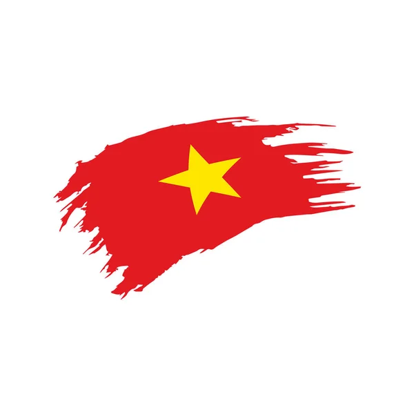 Vietnam flagga, vektor illustration — Stock vektor