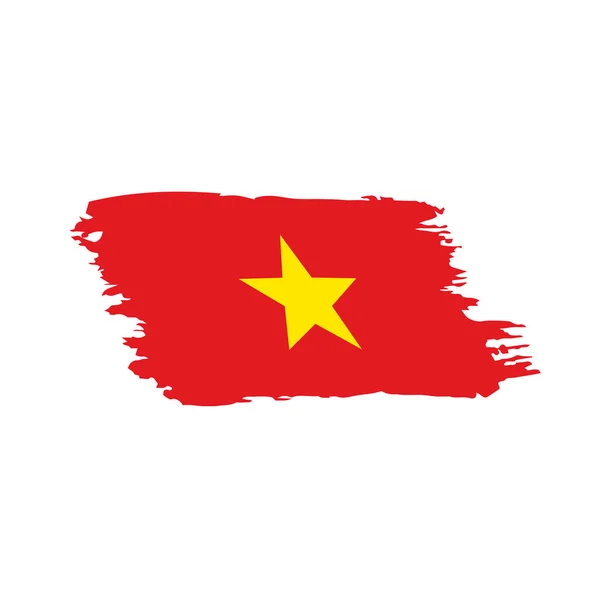 Bandera de Vietnam, vector de ilustración — Vector de stock