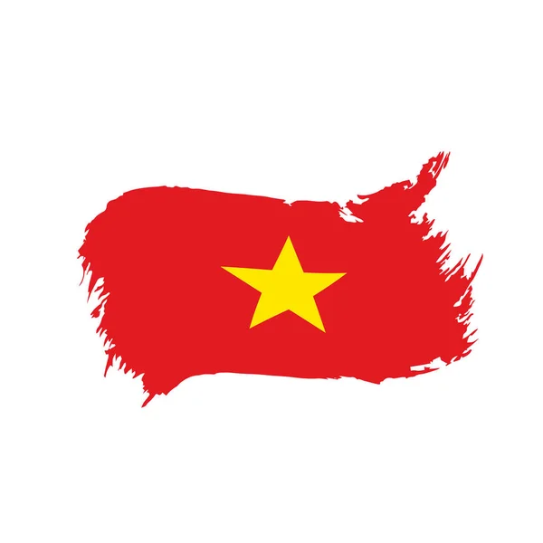 Bandera de Vietnam, vector de ilustración — Vector de stock