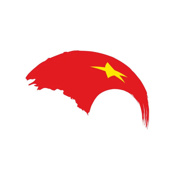 Vietnam Flagge, Vektorillustration — Stockvektor