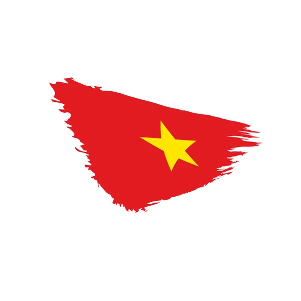 Bandera de Vietnam, vector de ilustración — Vector de stock