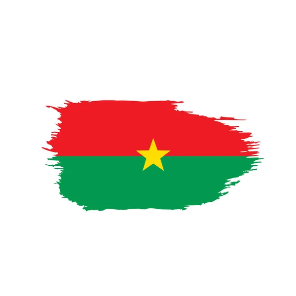 Bandiera Burkina Faso, illustrazione vettoriale — Vettoriale Stock