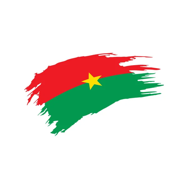 Bandera de Burkina Faso, ilustración vectorial — Vector de stock
