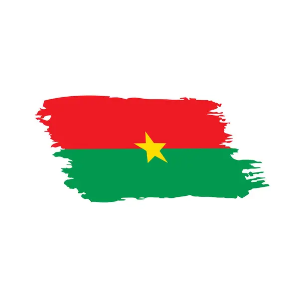 Bandera de Burkina Faso, ilustración vectorial — Vector de stock