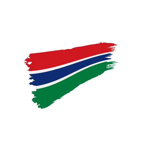 Vlag van Gambia, vectorillustratie — Stockvector