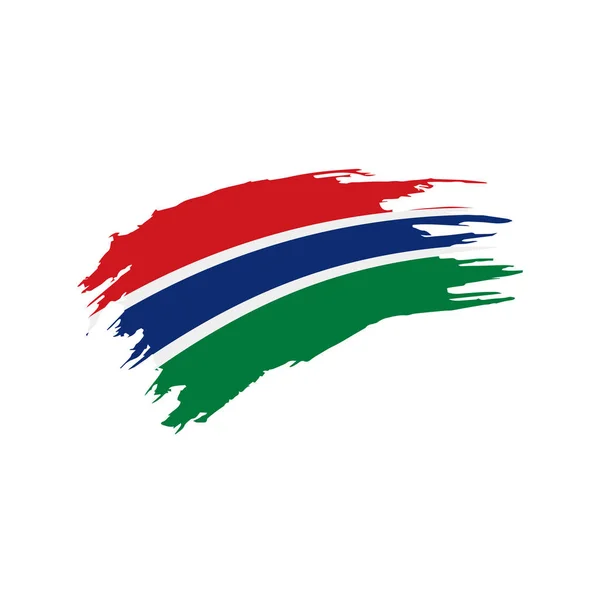 Gambia flag, illustrazione vettoriale — Vettoriale Stock