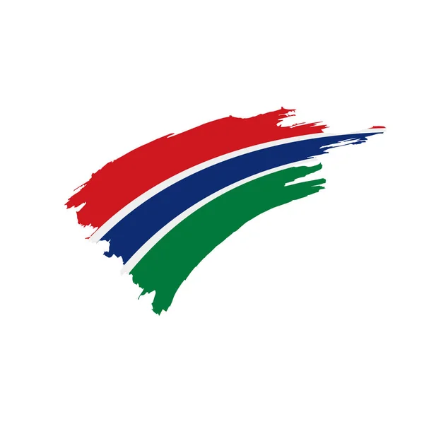Gambiya bayrak, vektör çizim — Stok Vektör