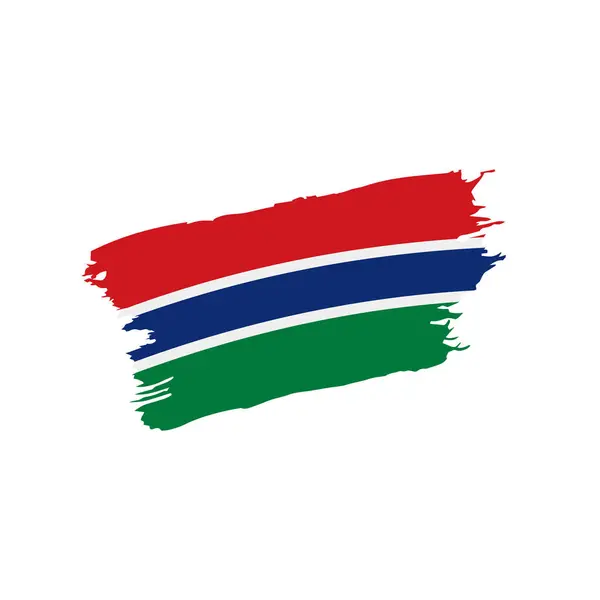 Gambia flag, illustrazione vettoriale — Vettoriale Stock