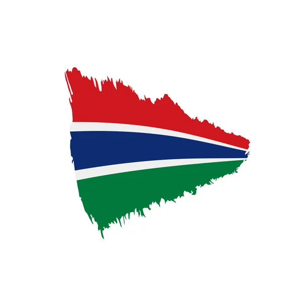 Bandera de Gambia, ilustración vectorial — Vector de stock