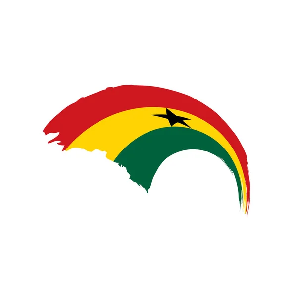 Ghana flagga, vektorillustration — Stock vektor