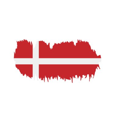 Danimarka bayrağı, vektör illüstrasyonu