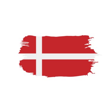 Danimarka bayrağı, vektör illüstrasyonu