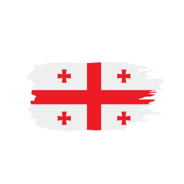 Georgia bayrak, vektör çizim