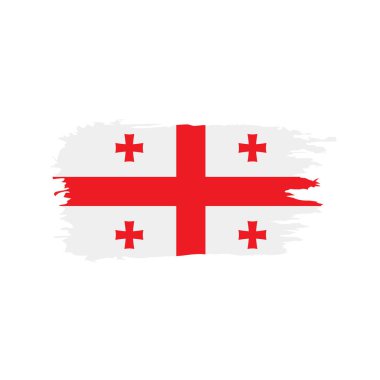 Georgia bayrak, vektör çizim