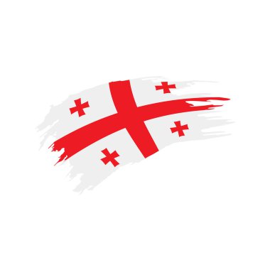 Georgia bayrak, vektör çizim