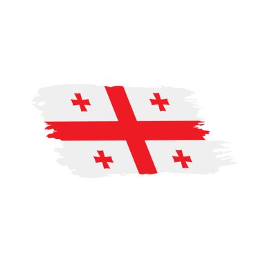 Georgia bayrak, vektör çizim