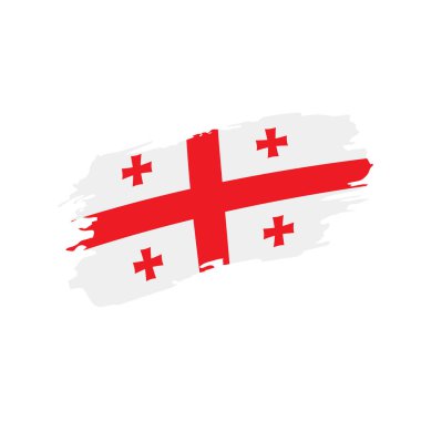 Georgia bayrak, vektör çizim