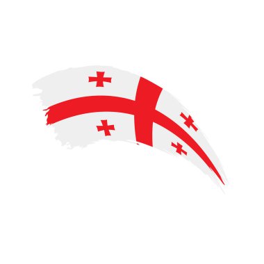 Georgia bayrak, vektör çizim