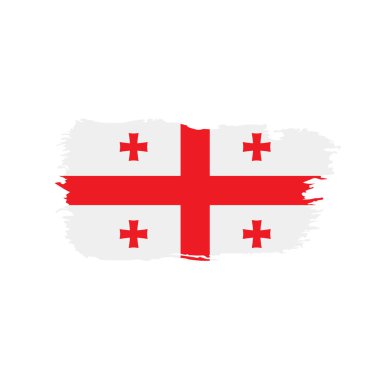 Georgia bayrak, vektör çizim
