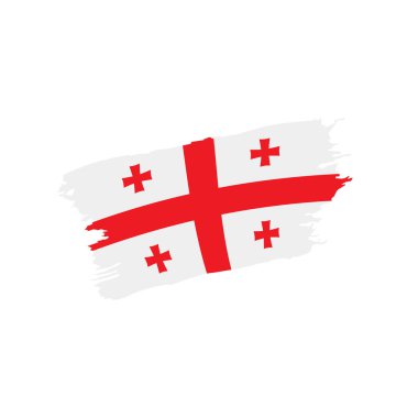 Georgia bayrak, vektör çizim