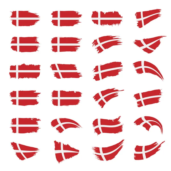 デンマーク国旗ベクトルイラスト — ストックベクタ