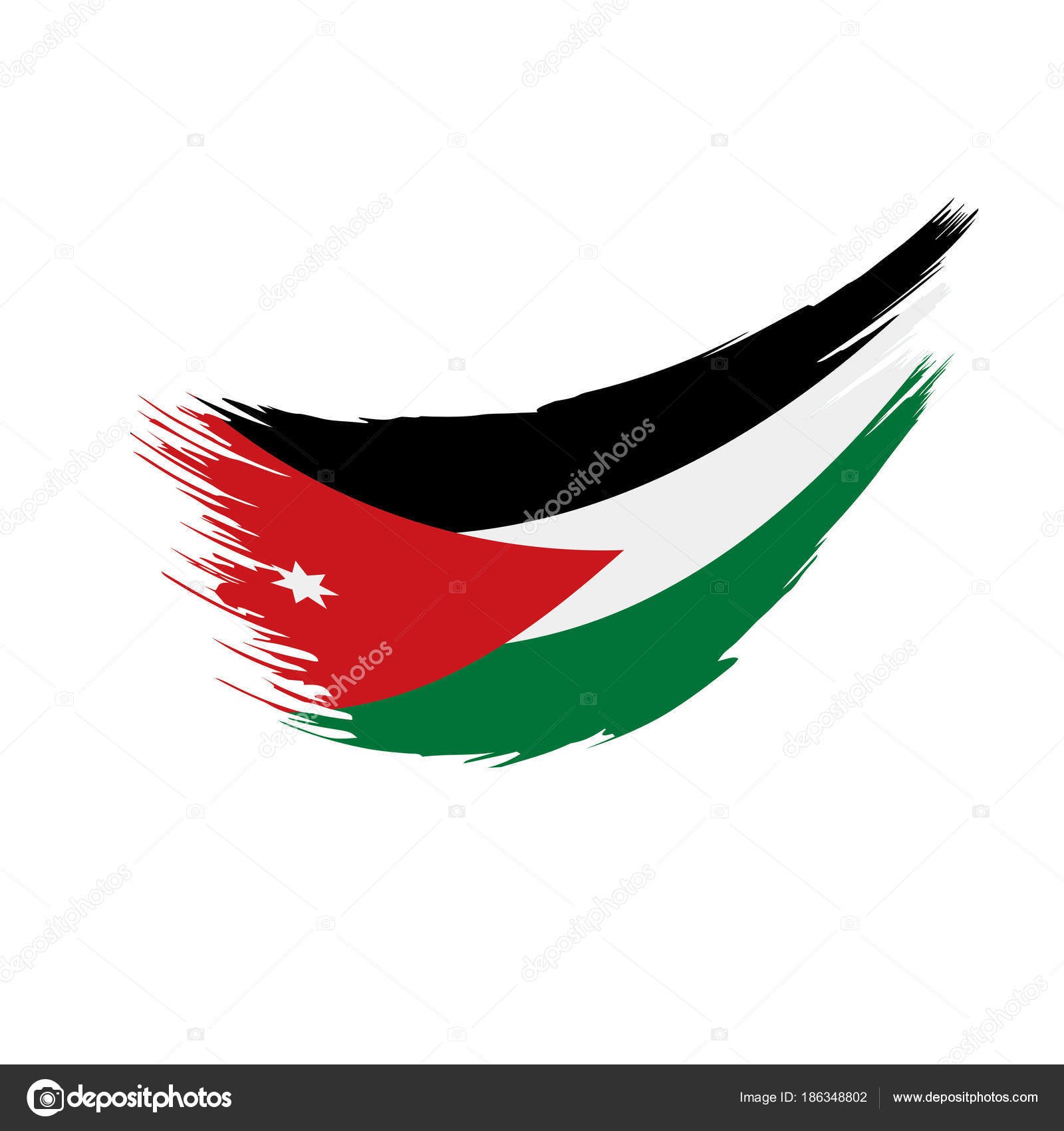 Download Jordan flag, vector illustration — Stock Vector ...